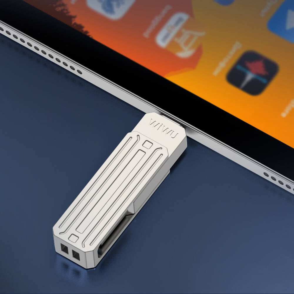 Wiwu Wi-FD001 3in1 USB3.2 Sürücü Disk USB-A + Lightning + Type-C OTG 256 GB Wiwu Wi-FD001 3in1 USB3.2 Sürücü Disk USB-A + Lightning + Type-C OTG 256 GB